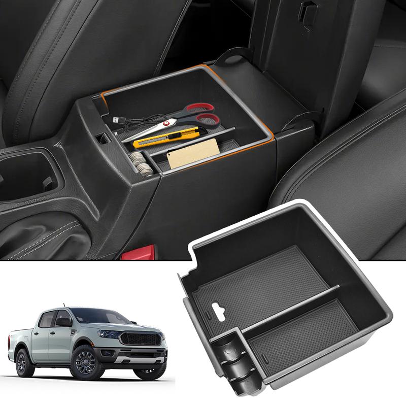 For Ford Ranger   -2025 Center Console Organizer Tray Armrest Storage Box Layered Storage Box Interior Accessories