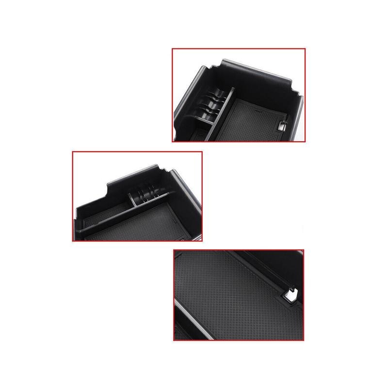 Front Center Console Armrest Storage Box Organizer Holder Tray with Non-slip Mat Fit for Hyundai Elantra