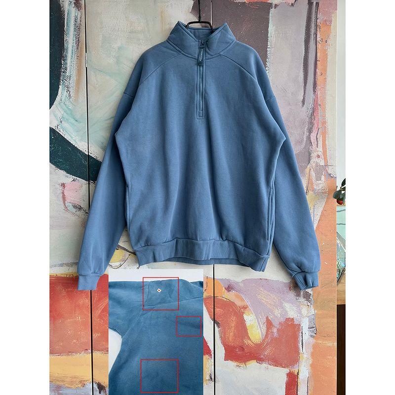 

Оригинальный заказ внешней торговли Mus * CLE Республика Толстовка с флисовой подкладкой Теплая Свободная Принт Пуловер на половину молнии 1560 Blue M