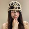 Bohemian Style Crochet Flower Knitted Hat Handmade Woven Cap Casual Hollowed Out Beanie Cap  Summer