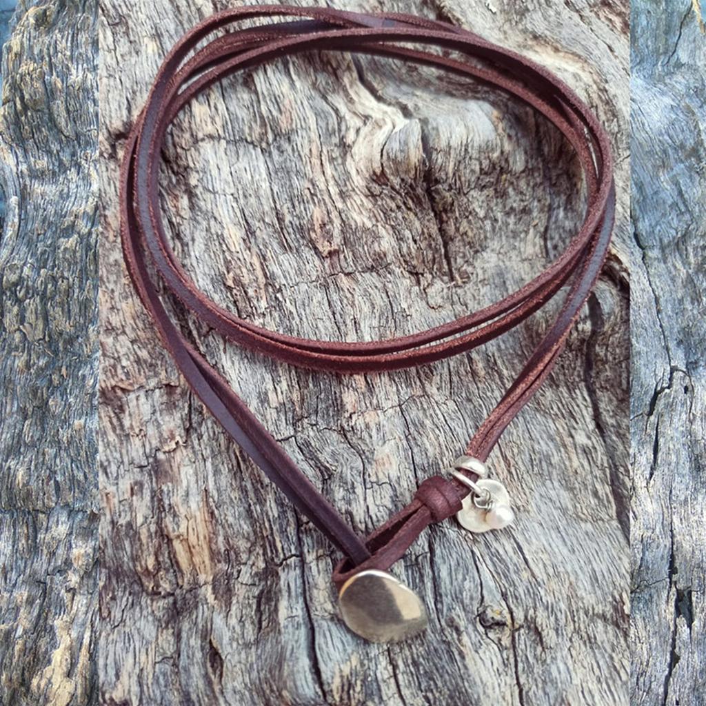 New Bohemian Style Leather Rope Turquoise Pendant Necklace for Women Vintage Simple Jewelry Gifts Necklace Accessories