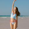 Women's Split Swimsuit Two-piece Set Sexy Low Waist Small Chest Hanging Neck Huludao Ins Fashionable Small Fresh Bikini