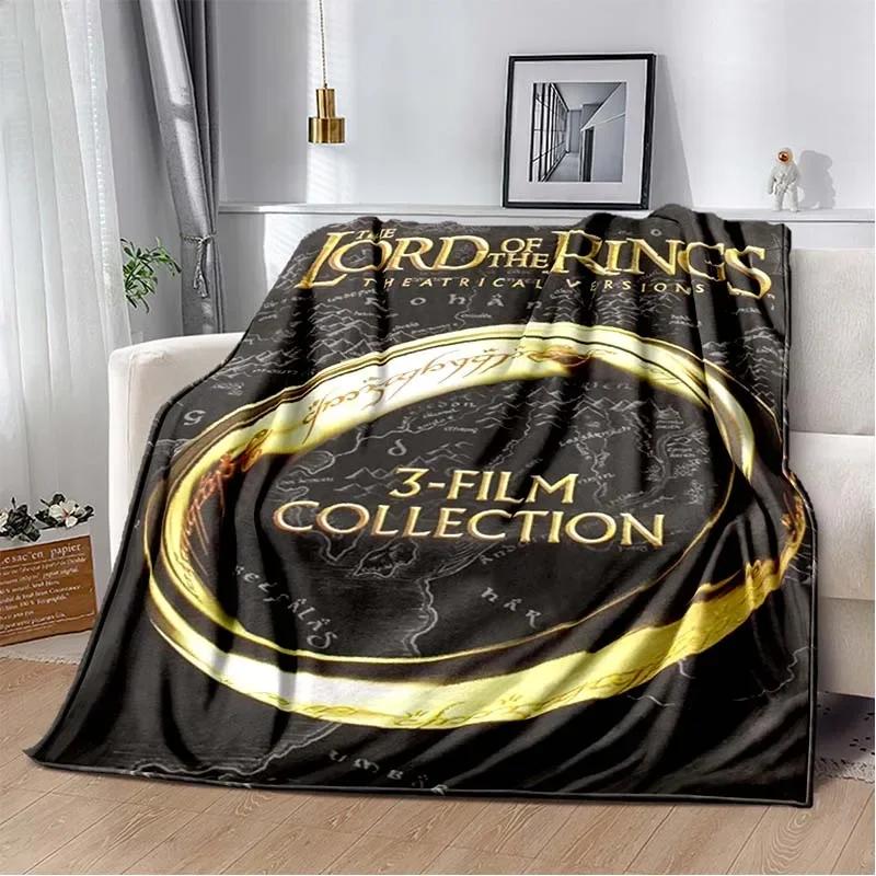 2025 New Fashionable L-Lord of the Rings Printed Blanket Hotel Office Comfortable Warm Sofa Bed Soft Blanket Gift Picnic Blanket