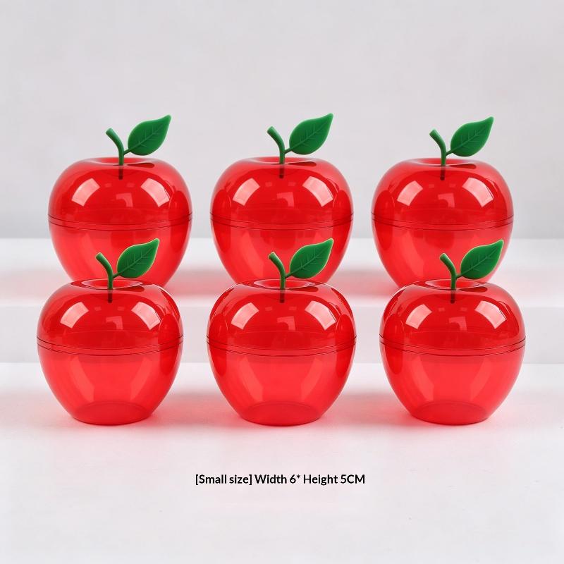Holiday Party 6Pcs Red Candy Box Container Jars for Decoration and Storage Variety