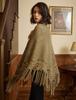 BEAUTELICATE Tassel Knit Solid Triangle Perfect for and Perfect for Cold Sage Green Women's Scarf, Large, Thick, Color, Shawl, Indoors, Office, Dates,