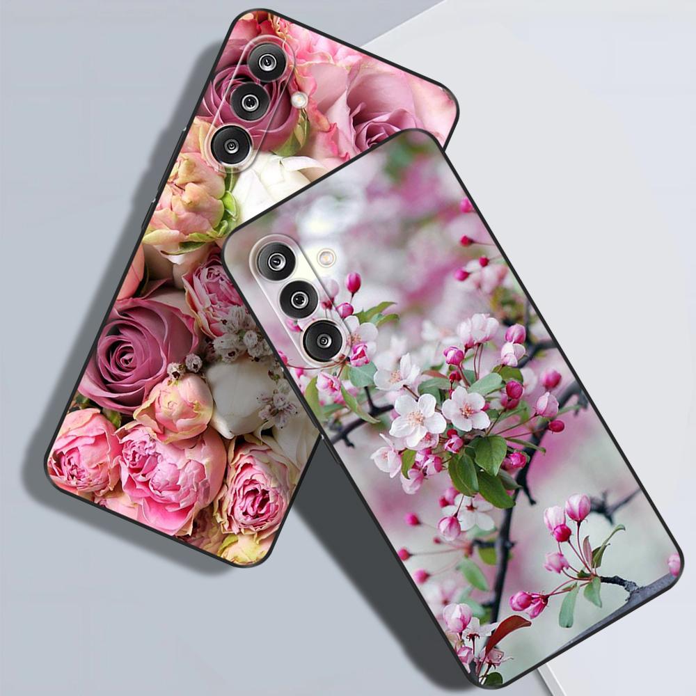 For Samsung M36 5G Case M366B Cute Flowers Cat Painted Shockproof Silicone Back Cover For Samsung Galaxy M36 M35 M34 Phone Cases