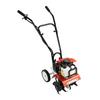 52cc 2-Stroke Gas Tiller, 1900W Cultivator w/ 4 Steel Blades, Handheld Pull-Start Tiller for Garden, Farm, Greenhouse Tilling