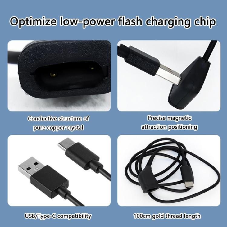 Quick Connect Magnetic Charging Cord for VR Headsets PVC Cable Secure Attachment
