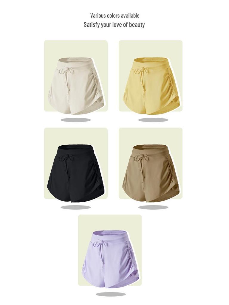 Women's Breathable Cross-Border Sports Shorts: Anti-Exposure, Elastic, 3-Point Yoga and Running Shorts