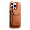 CASENEO For iPhone 16 Pro Magnetic Case PU Leather PC Phone Cover with Detachable Card Holder Kickstand Compatible with MagSafe