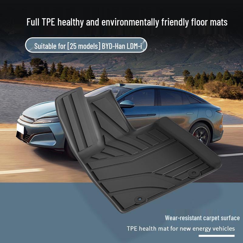 Eco-Friendly TPE Floor and Trunk Mats for 25 BYD Han L DM-i Models
