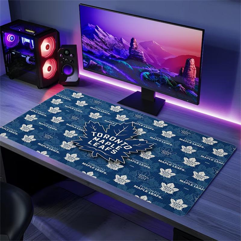 Toronto Maple Leafs Farbiges Mauspads Großes Gaming Tischkissen Rutschfestes Laptop Tablet Großes Mauspads XXL Matte Mini PC Spielmatte Mit Verschlusskante
