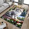 1PC cat snowflake Carpet Ultra Soft, Thick & Absorbent, Non Slip Machine Washable Mat for Entryway