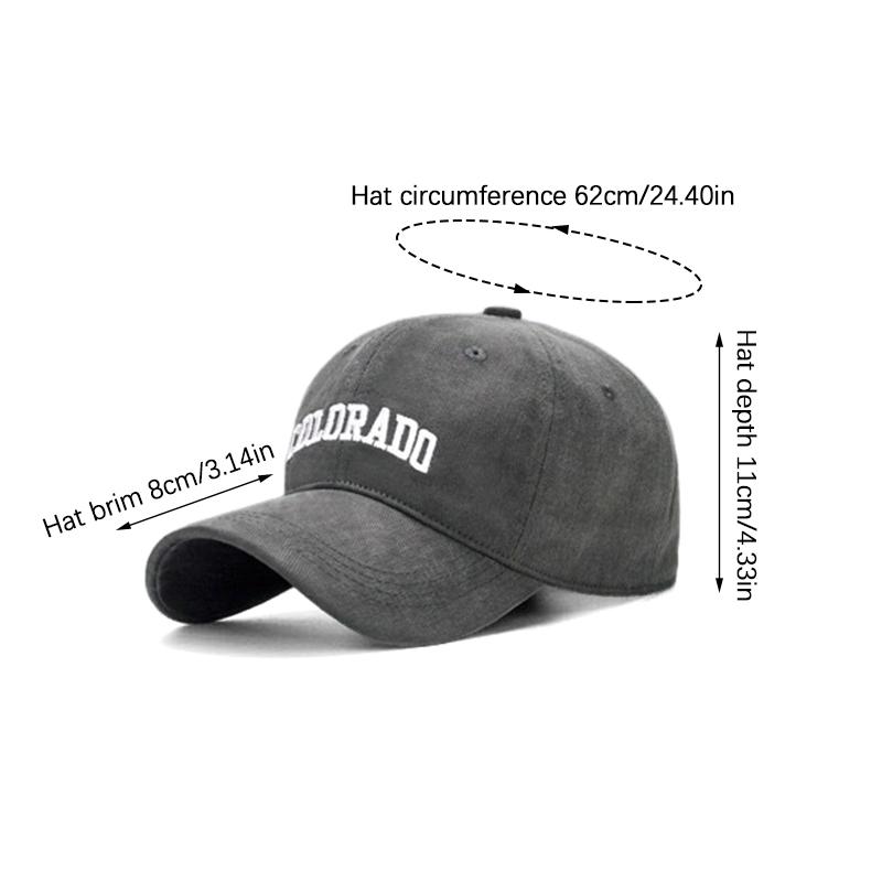 Bavlněná Retro Vintage Baseballová Čepice Muži Ženy Džínová Vyšívaná Písmena Klobouk