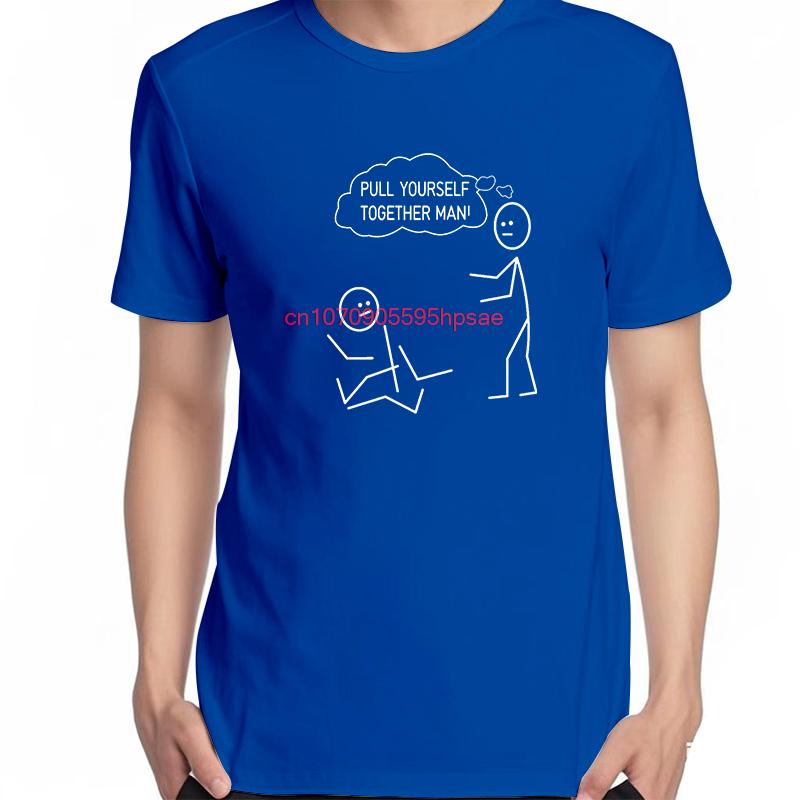 Funny Stick Figure Joke Pull Yourself Together Unisex Funny Graphic T Shirts Fashion Tees Tops Summer Cotton Short Sleeve Tshirts