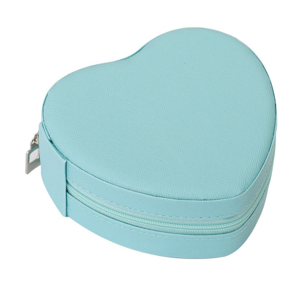 Solid Color Jewelry Box Heart-Shaped Necklace Storage Box Earrings Storage Box Jewelry Storage