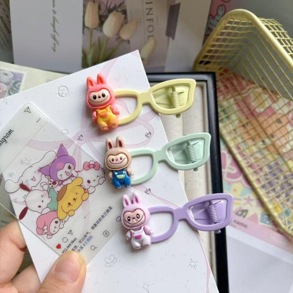 Cute Labu Glasses Hair Clip Cartoon Hair Accessories Girl Heart Girl Hair Hairpin Headwear