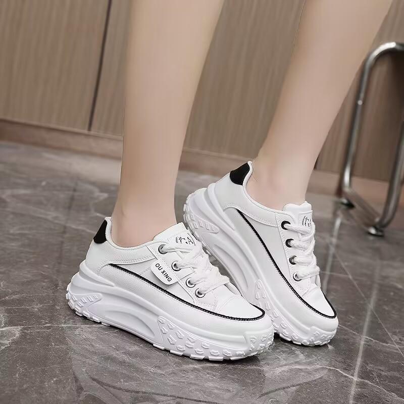 

Popular Forrest Gump shoes women s 2025 new spring Korean version versatile women s shoes heightened platform dad shoes casual sports 35 белый