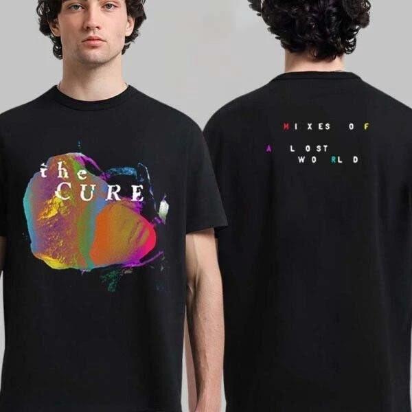 The Cure Миксы Потерянного Мира Мерч Двусторонняя Черная Футболка XL