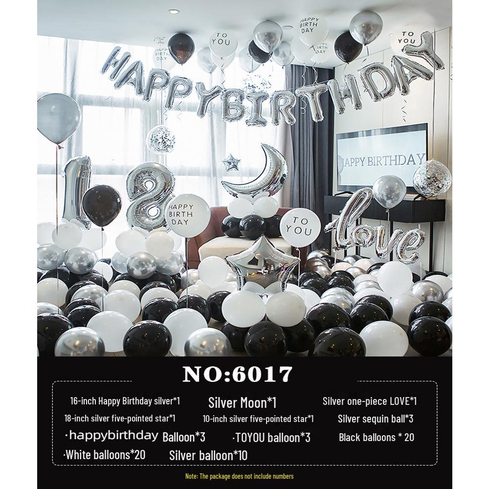 Romantic Birthday Balloon Set: High-End Decorations for Boyfriend or Girlfriend