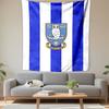 Blue and White Owl Crest Design Patterned Tapestry Decorative Wall Hanging, Home Bedroom Living Room Decor