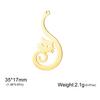Teamer 3pcs/lot Pet Cat Pendant Gold Color Stainless Steel Kitten Animal Charms for Necklaces Earrings Jewelry Making Wholesale