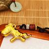 Wealth Lucky Horse Bag Pendant Vintage Weaving Key Chains Chinese Zodiac Key Ring  Women Men