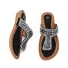 New Bohemian Cool Slippers Women's Summer Rhinestones Evening Wind Flat Bottom Round Head Pinch Feet Open Toes