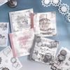 Retro Lace Sticker Book: Two-Material Die-Cut Background & Journal Decor Stickers