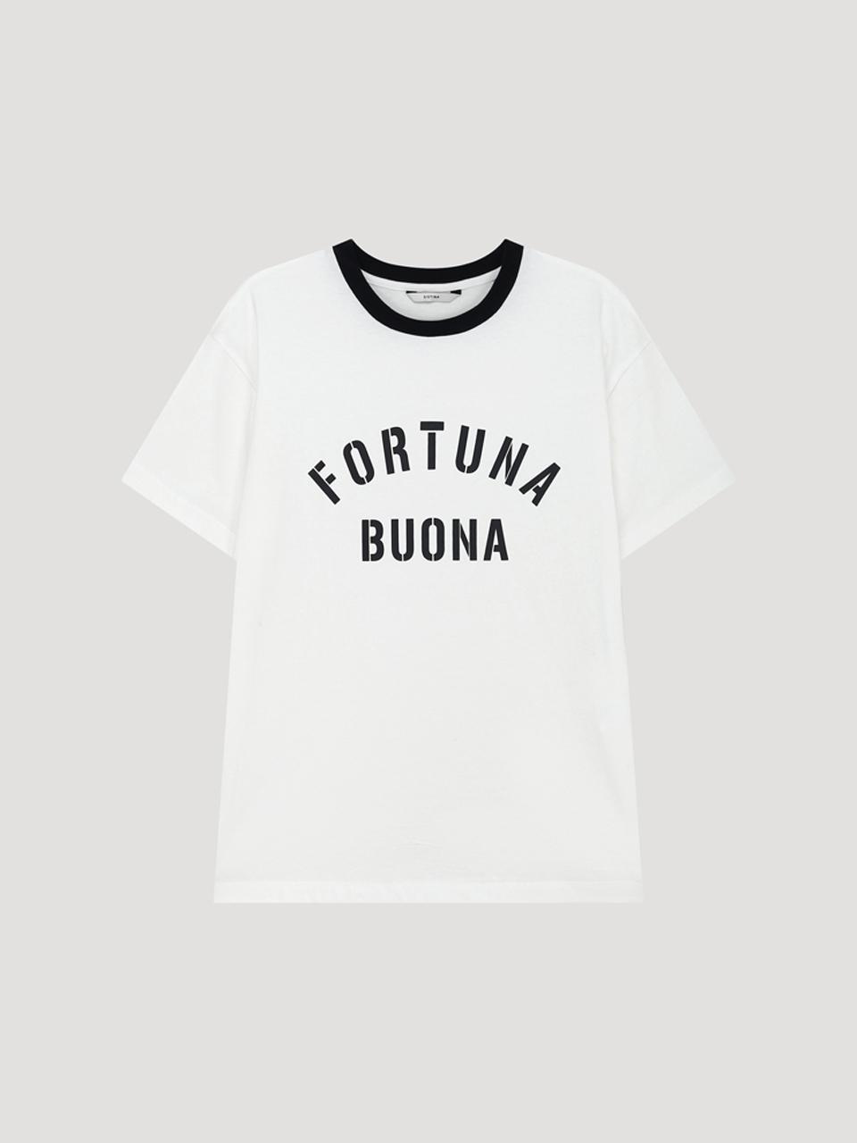 Sistina Cotton Color Block Lettering T-Shirt_Off-White Off-White/44
