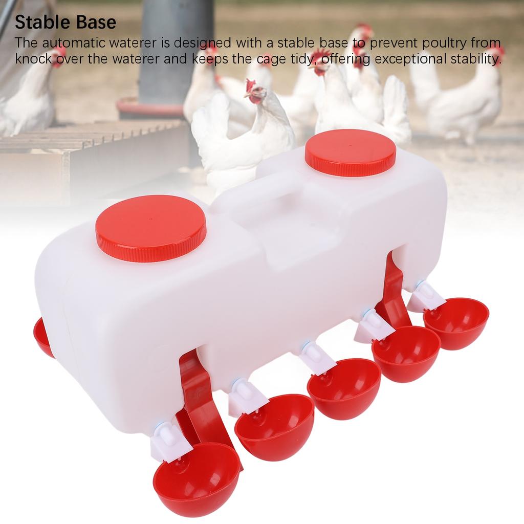 Self Filling Chicken Water Dispenser Long Lasting Sturdy Automatic Chicken Water Feeder Effortless Use Large Capacity for Duck