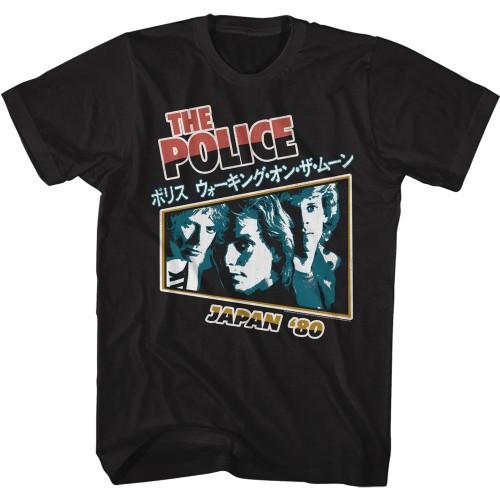 The Police Japan 80 Black Adult Classic TShirt Unisex T-Shirt XL