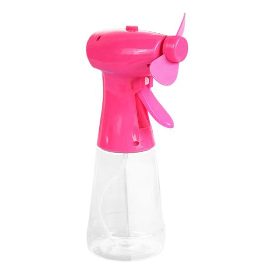 

Water Spray Mist Fan with Water Tank Compact Design Portable Battery Operated Handheld Cooling Fan with Fine Mist рожевий червоний колір
