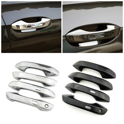 Voor Volkswagen VW Golf 8 MK8 2020 2024 LHD Koolstofvezel Kleur Modificatie Chroom Deurklink Cover Trim Beschermingssticker