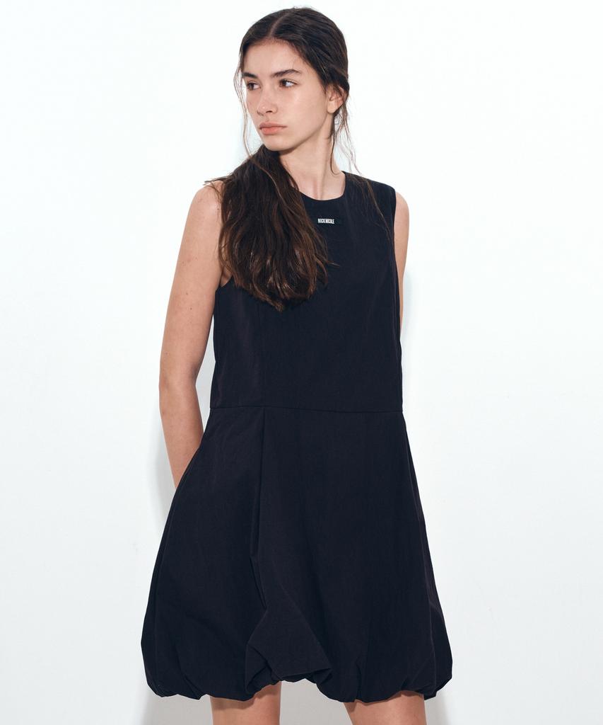 Nigaennikol Mini Ballon Sleeveless Dress_Black