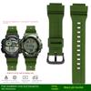 18mm pryskyřičný řemínek k hodinkám pro řadu Casio WS-1400H/1300/1500 W-737H AE1500 vodotěsný silikonový řemínek k hodinkám Gumový pás