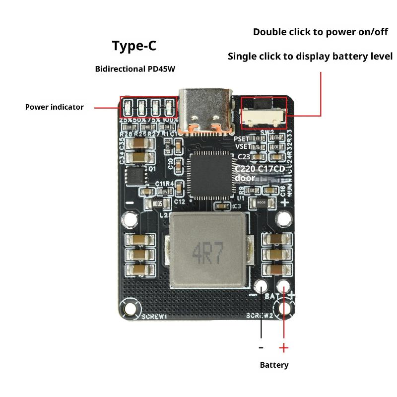 1 Stück Powerbanks Drohnen Lade Teile Ip2369 45W 2S~6S Lithium-Akku Lade Entlader BMS Li-Ion LiFePO4 Akkus Ladegerät