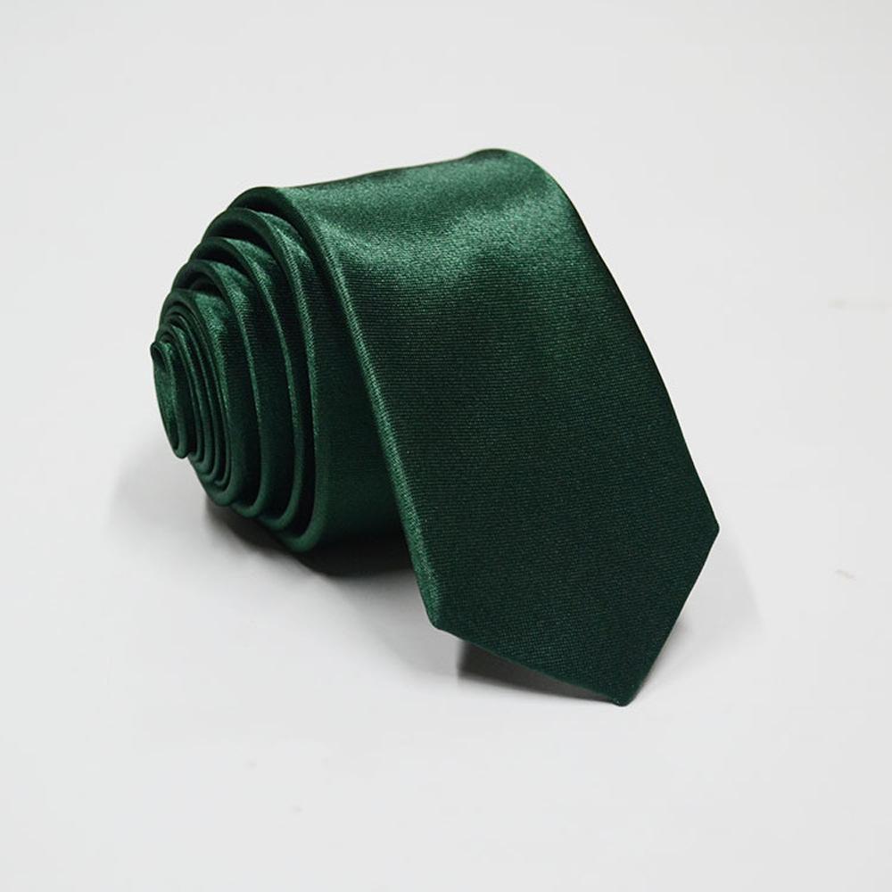Monochrome Tie Solid Color Narrow Tie 5Cm Men'S Satin Hand Tie