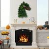 Christmas Horse Head Wreath Animal Wreath for Home Fireplace Wall Window Xmas Holiday Decor