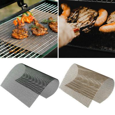 BBQ-Grill-Netzmatte, antihaftbeschichtet, Fisch-Gemüse-Matte, lebensmittelecht, hochtemperaturbeständig, nicht brennbar, Grill-Grillblecheinlagen, wiederverwendbare Grillmatte