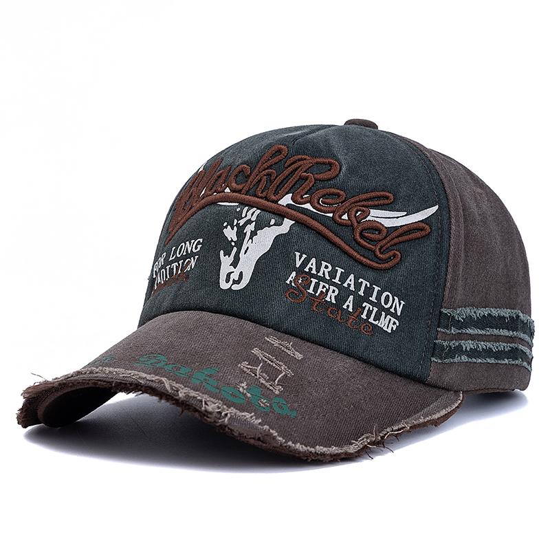 Hot Sale Unisex Premium Washed Vintage Cap Cow Head Pattern Baseball Caps Men Women Outdoor Sports Hats Cap