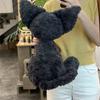 40cm Curly Fur Simulation Plush Toy Cat Big Ears Super Soft Delicate Baby Comfort Pillow Cushion for Home Decoration Girl Gifts