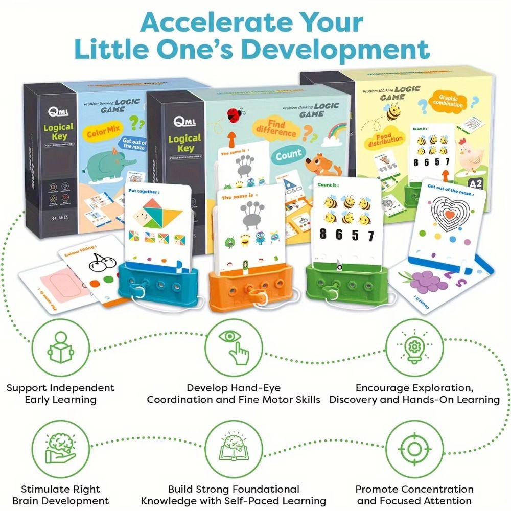 Early Educational English Logic Key Puzzle Game Key Thinking Puzzle Toy Christmas Gifts