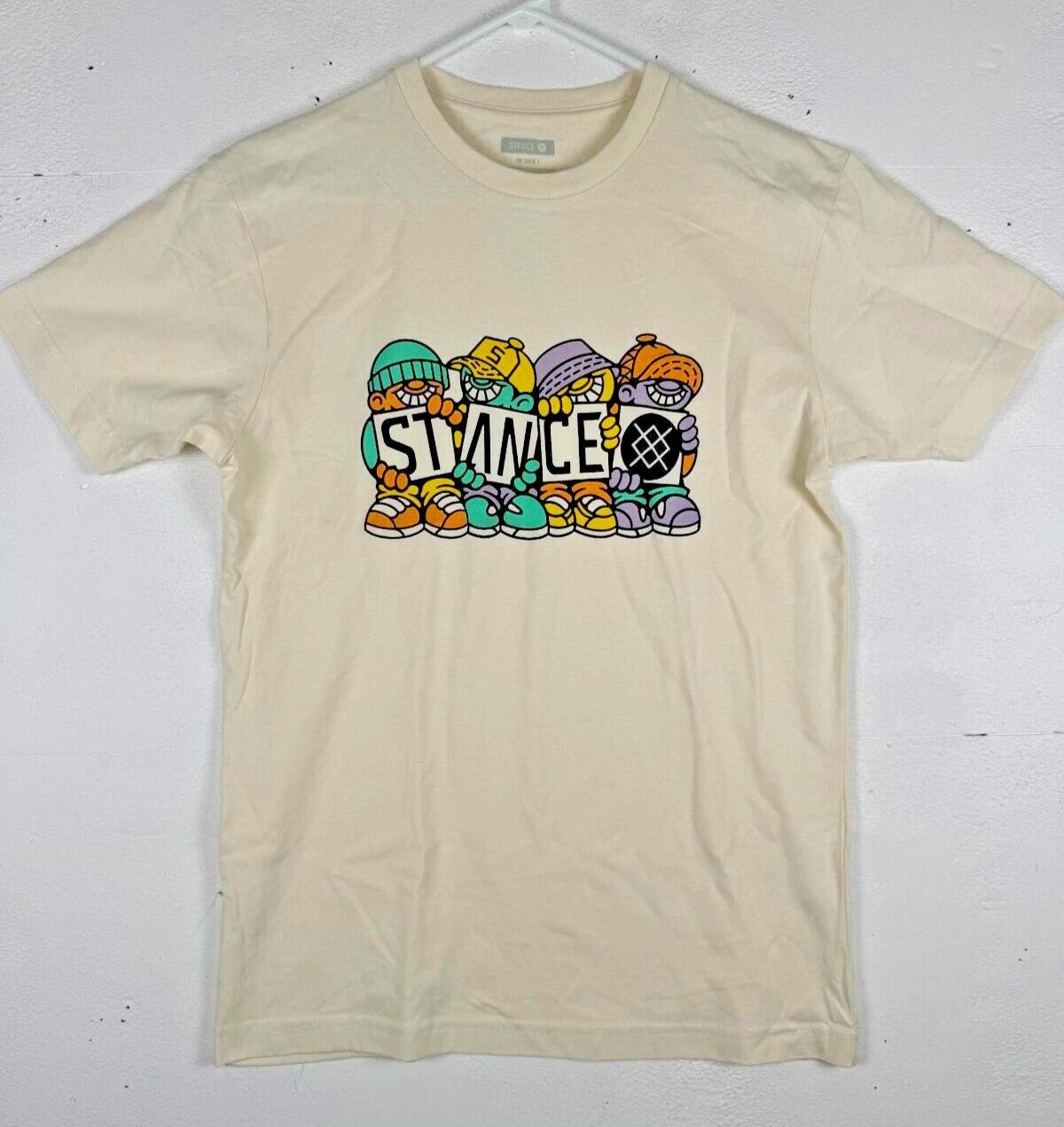 Size S - Stance Group Logo Graphic T-Shirt Beige 2XL
