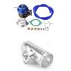 Universal Billet Aluminum Type-Rs Turbo Blow Off Valve Bov+2.5" Flange Tube Pipe Black/Blue