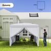 3x3(m) Pop Up Gazebo With Curtain Walls And Windows White