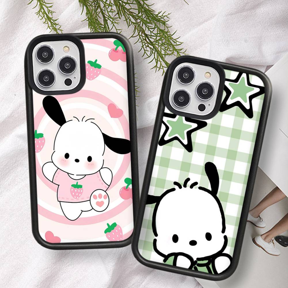 Cute P-Pochacco Phone Case For iPhone 17 Pro 16 Plus 16 Pro Max 15 14 13 12 11 PC+TPU Back Cover