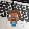 Creeper Steve Cartoon Minecraft Bagagelabel: Schattige Reistas Bedeltje