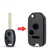 For Honda Fit Accord Civic 2006-2011 2003-2013 CRV 2018 Pilot Modified Flip 2/3/4 Buttons Car Remote Key Shell with/without Rubber Pad