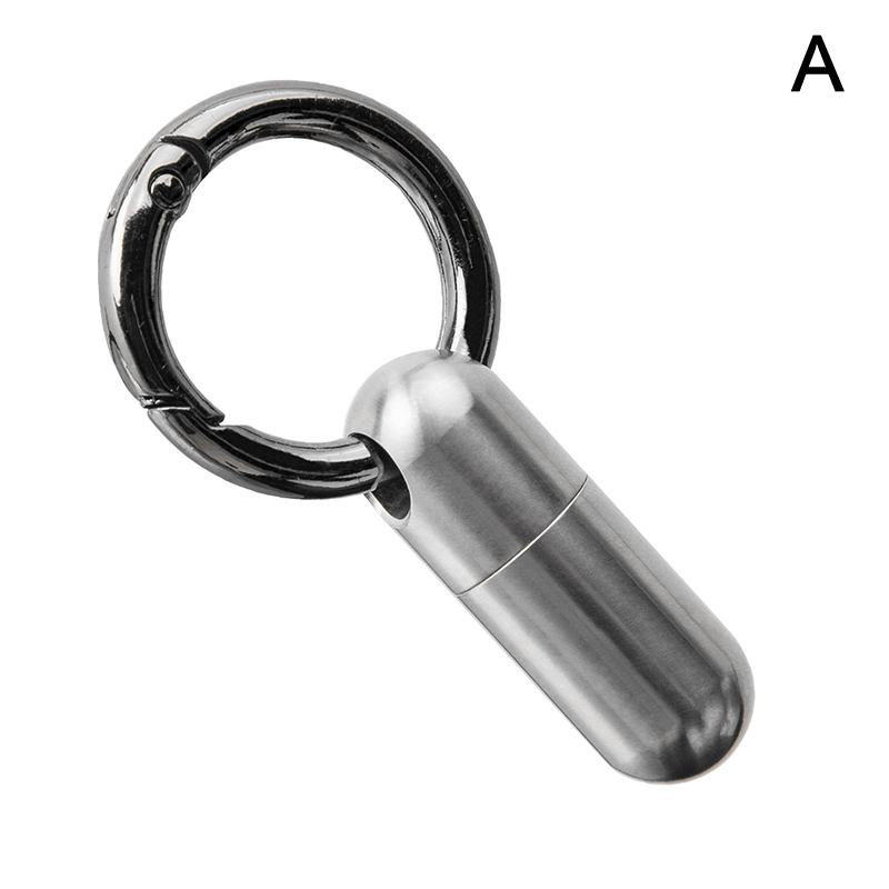 1 szt. Przenośny Uszczelniany Pojemnik Wodoodporny Pojemnik na Leki Zewnętrzny Mini Stop Tytanu Apteczka Etui na Tabletki Brelok